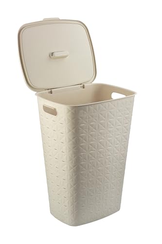 CURVER Wäschekorb Softex 56 l – elegantes Design – leicht, stapelbar und praktisch – 70% recycelt – geräumige Größe 59 x 43 x 34 cm – Elfenbeinfarben CURVER Wäschekorb Softex 56 l – elegantes Design – leicht, stapelbar und praktisch – 70% recycelt – geräumige Größe 59 x 43 x 34 cm – Elfenbeinfarben von Curver