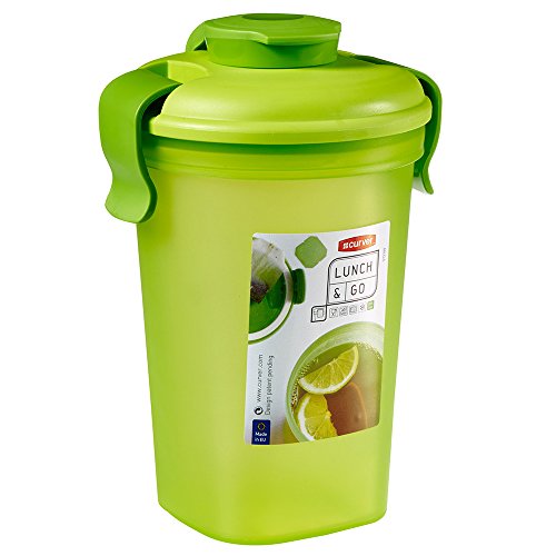 Curver Flasche Lunch & Go Größe L, Kunststoff, grün transluzent/hellgrün, 10.7 x 12 x 17 cm von Curver