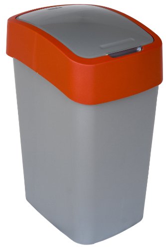 CURVER Abfalleimer „FLIP BIN“ 50L Abfalleimer, schwarz/rot, 29.4x37.6x65.3 von Curver