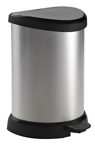 Curver Treteimer, 20 l, Metalloptik, Polypropylen, Metall, 20 von Curver