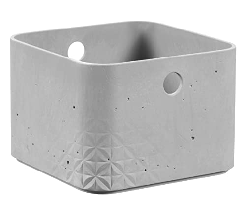 CURVER Aufbewahrungsbox BETON Box XS, rechteckig, 16,9 x 16,9 x 11,8 cm von Curver