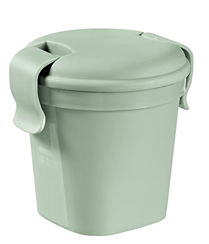 Curver Keter – Tasse 0,4 l – Lebensmittelbox Smart Eco Line – 100% recycelt und recycelbar – 100% luftdicht, ergonomisch und sehr robust – hält Ihre Lebensmittel frisch – Grün von Curver