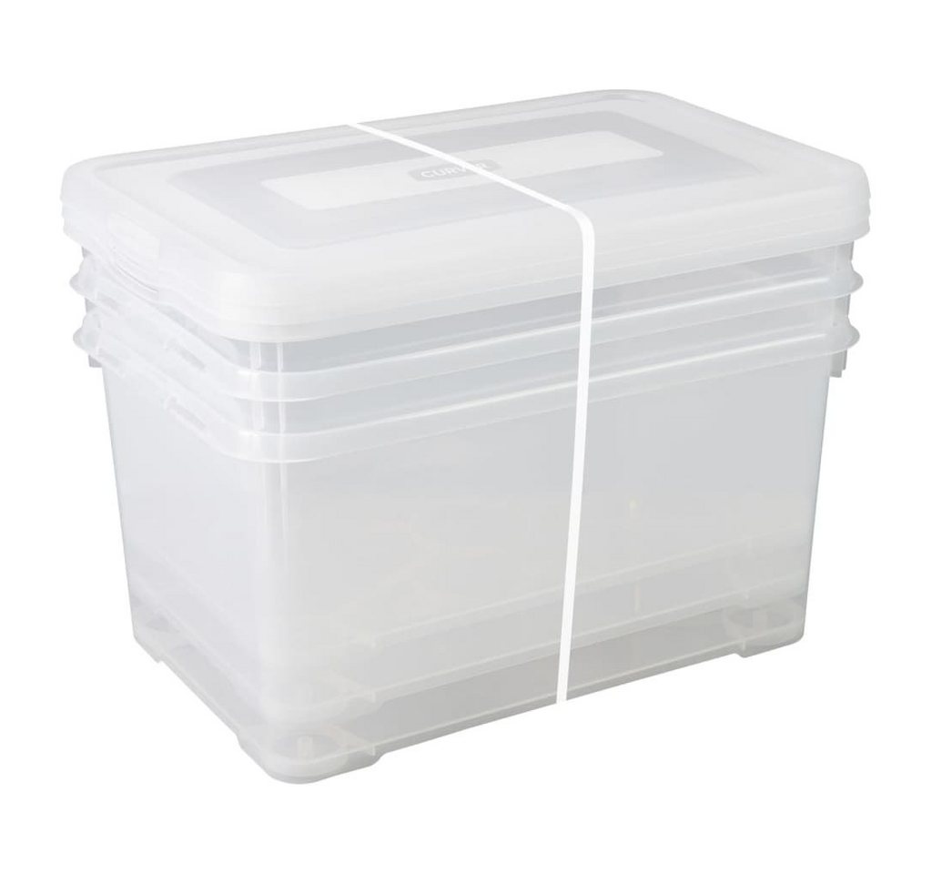 Curver Aufbewahrungsbox Aufbewahrungsboxen-Set Handy 3x50L Transparent (3 St) von Curver