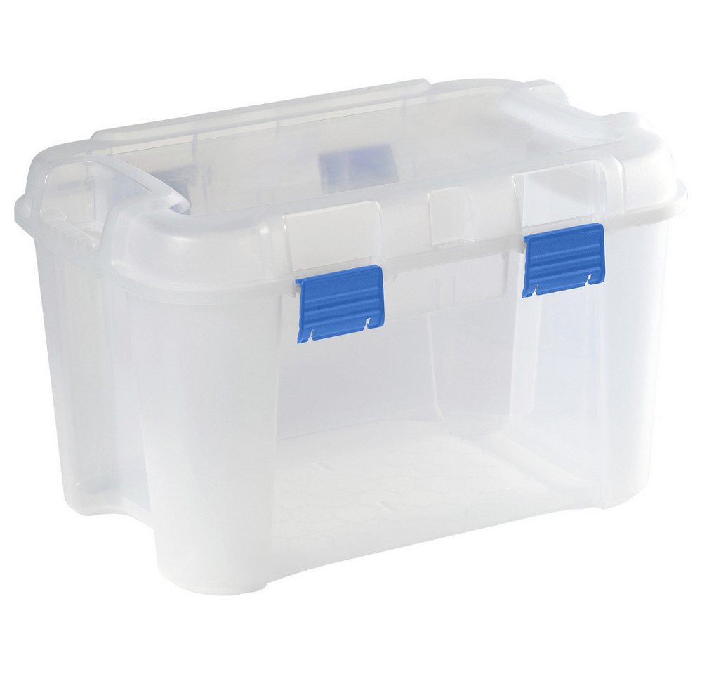 Curver Aufbewahrungsbox Curver 243696 Aufbewahrungsbox TOTEM Box 60L, transparent / blau Tr von Curver