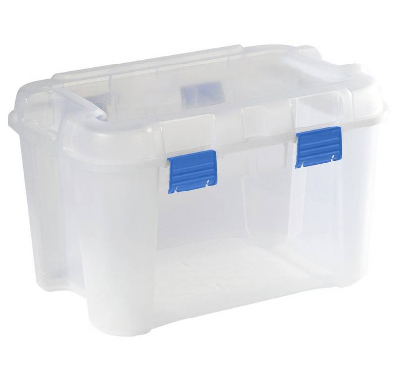 Curver Aufbewahrungsbox Curver 243696 Aufbewahrungsbox TOTEM Box 60L, transparent / blau Tr von Curver