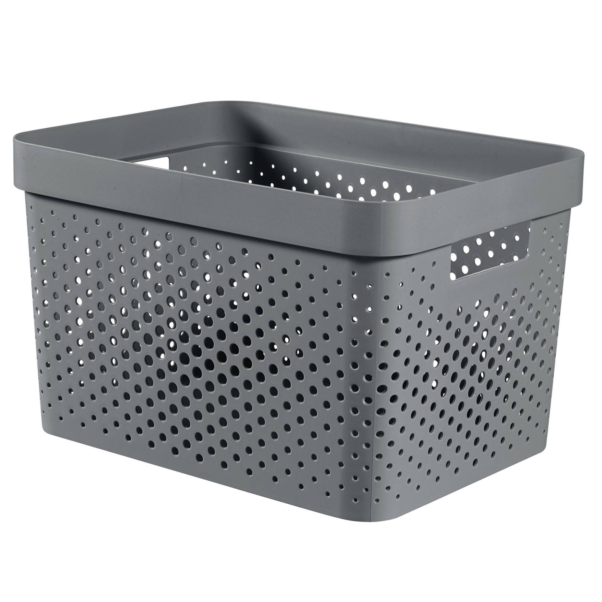 Curver Aufbewahrungskorb 'Infinity Recycling' dunkelgrau 27 x 22 x 36 cm, mit Lochmuster Curver Aufbewahrungskorb 'Infinity Recycling' dunkelgrau 27 x 22 x 36 cm, mit Lochmuster von Curver