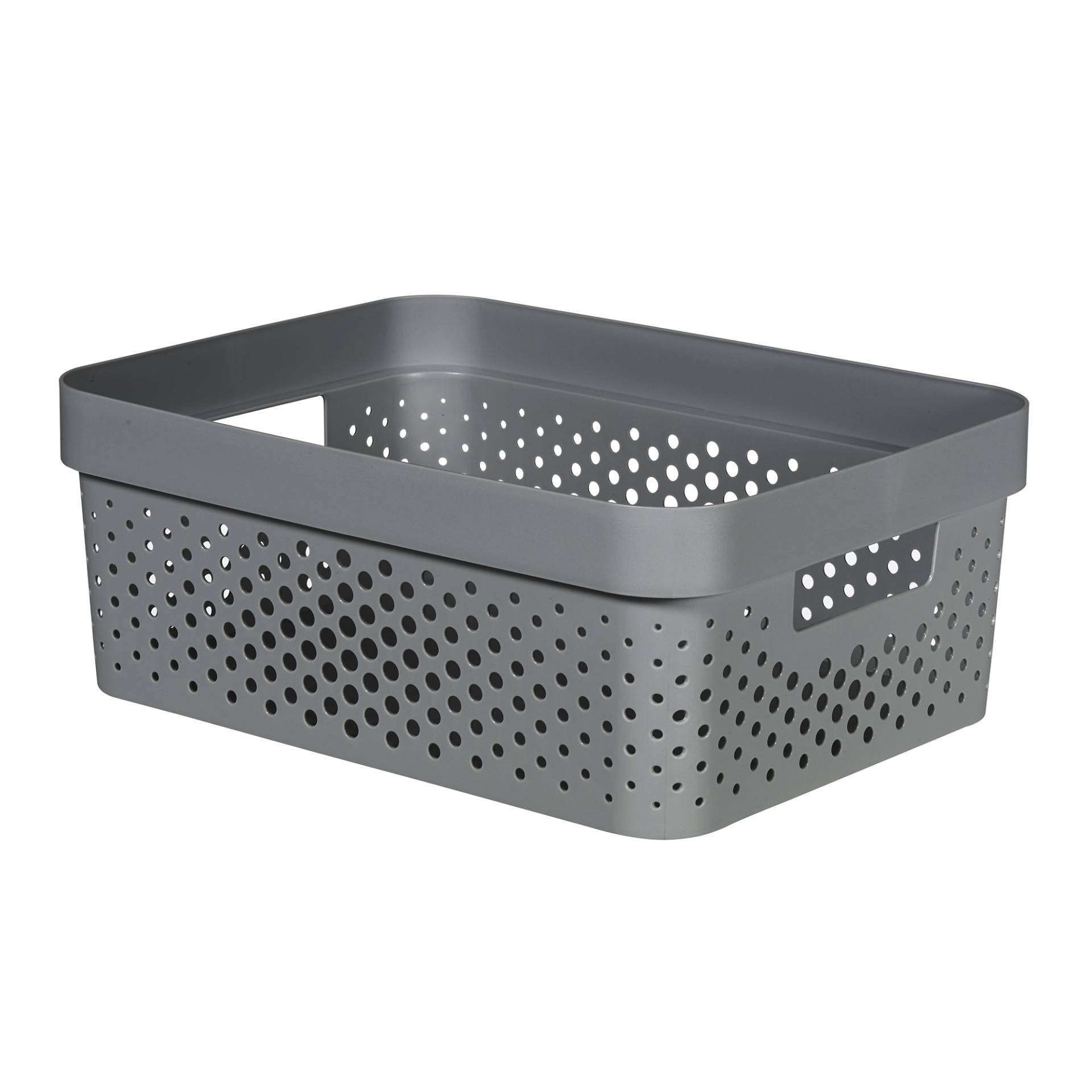 Curver Aufbewahrungskorb 'Infinity Recycling' dunkelgrau 27 x 36 x 14 cm, mit Lochmuster Curver Aufbewahrungskorb 'Infinity Recycling' dunkelgrau 27 x 36 x 14 cm, mit Lochmuster von Curver