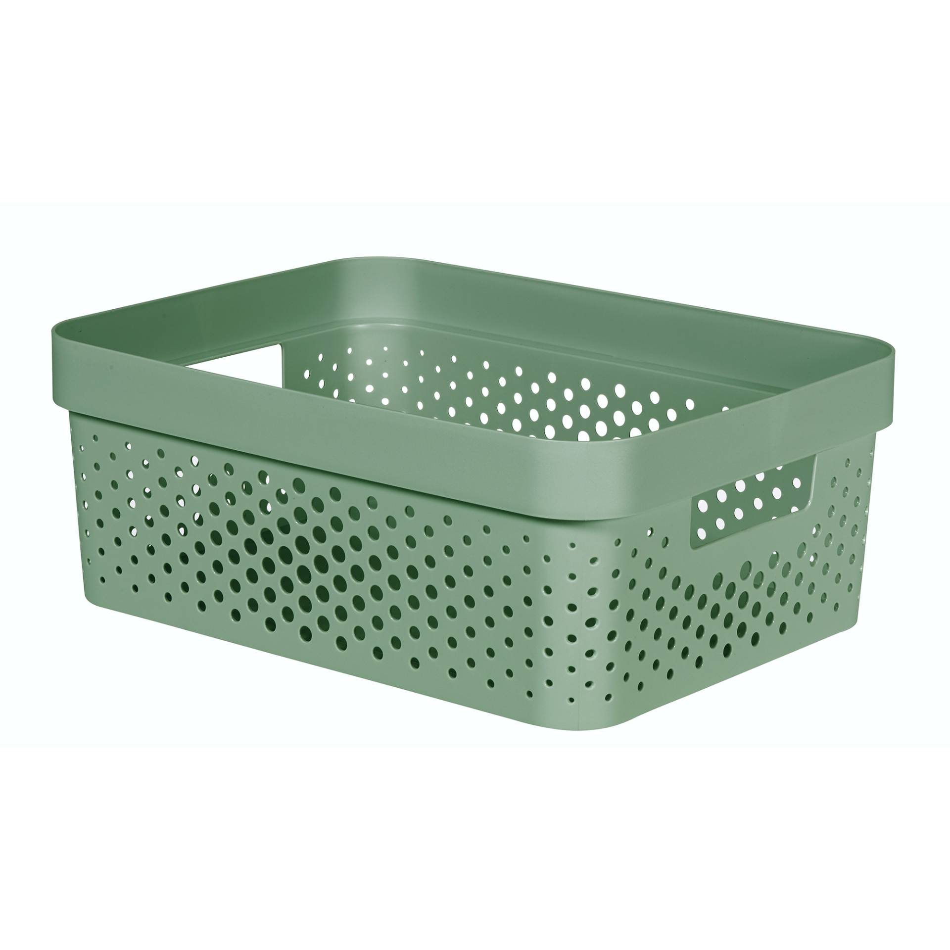 Curver Aufbewahrungskorb 'Infinity Recycling' kiefergrün 27 x 36 x 14 cm, mit Lochmuster Curver Aufbewahrungskorb 'Infinity Recycling' kiefergrün 27 x 36 x 14 cm, mit Lochmuster von Curver