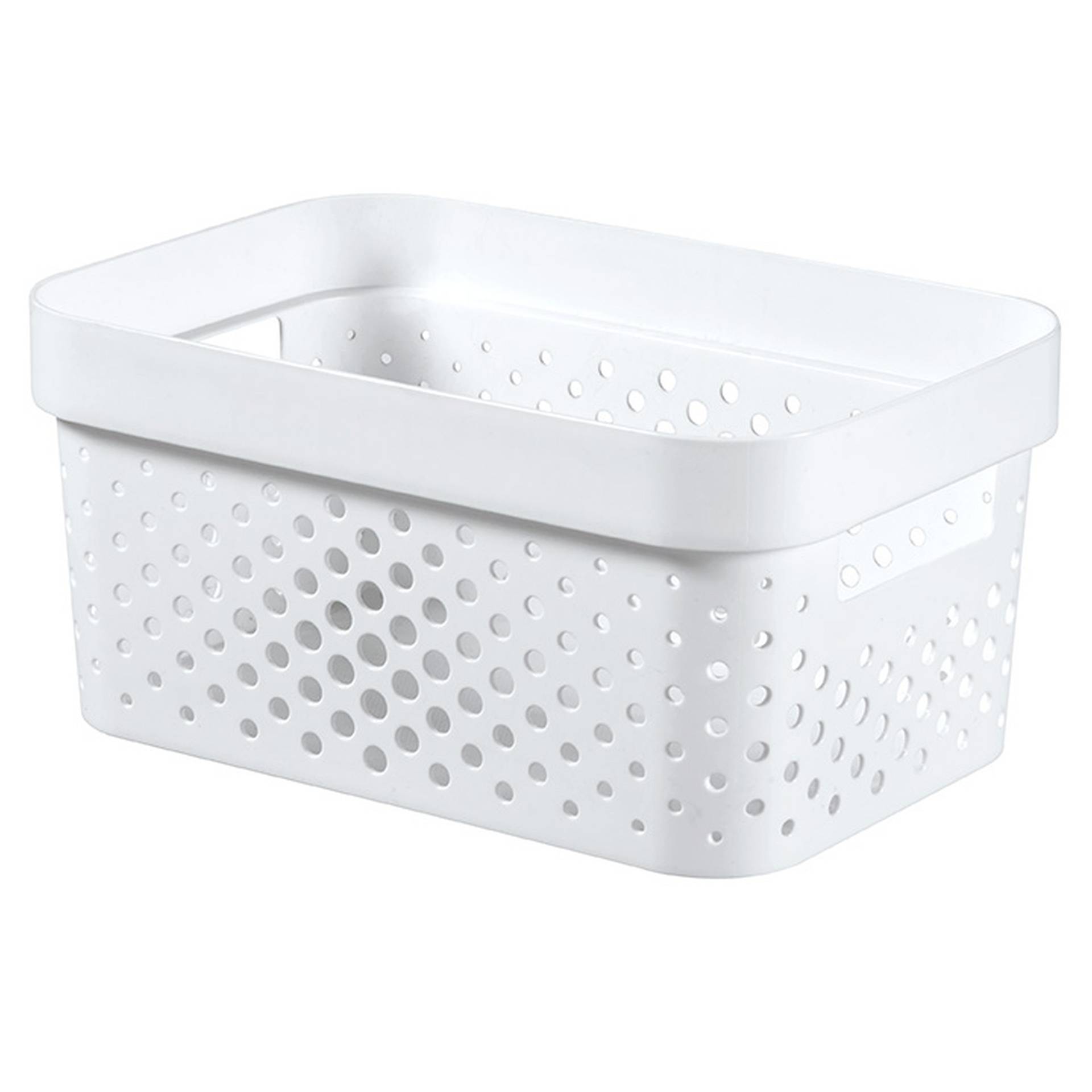 Curver Aufbewahrungskorb 'Infinity Recycling' weiß 18 x 26 x 12 cm, mit Lochmuster Curver Aufbewahrungskorb 'Infinity Recycling' weiß 18 x 26 x 12 cm, mit Lochmuster von Curver