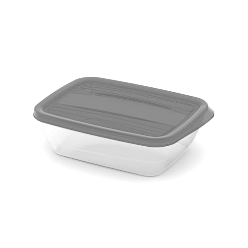 Curver Box mit Deckel Lebensmittel 1 L Vedo Frischhaltedose Kunststoff eckig Mikrowelle Spülmaschine Gefrierfach stapelbar von Curver