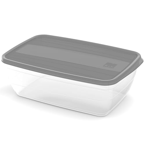 Curver Box mit Deckel Lebensmittel 4 L Vedo Frischhaltedose Kunststoff eckig Mikrowelle Spülmaschine Gefrierfach stapelbar von Curver