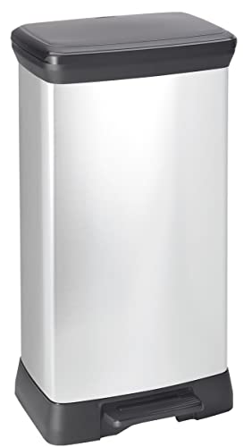 Curver Deco Bin Treteimer - 50L - Silber Metallic von Curver