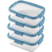 Curver Frischhaltedose "SMART ECO FRESH", (Set, 4 tlg., bestehend aus 4 x Frischhaltedose-4 x 1,0 L rechteckig), 100% Recyclingmateria, 1 L von Curver