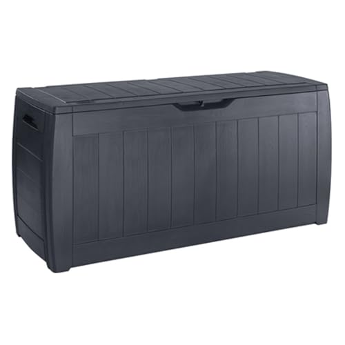 Curver Hollywood 270L Gartenbox Aufbewahrungsbox Wetterfest und UV-beständig Graphit von Curver