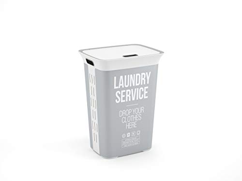 Curver Kis Chic Wäschekorb - dekorierter Wäschekorb 60 l - 44 x 35 x 61 H Home Service von Curver