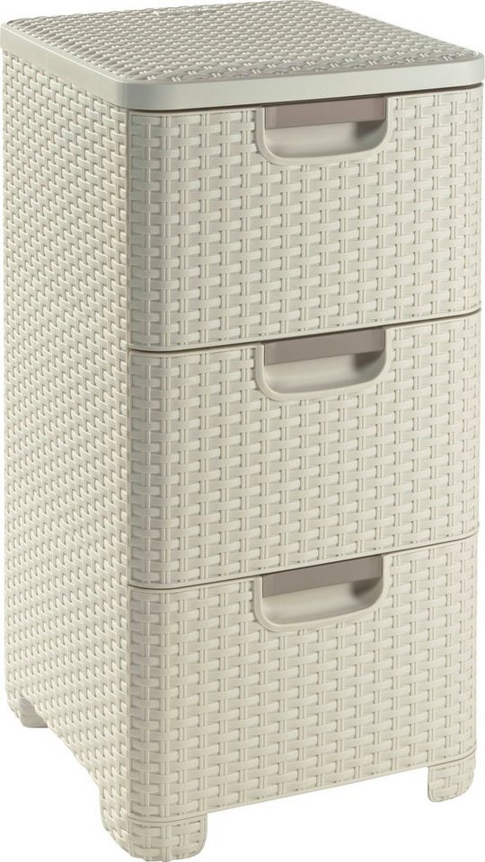 Curver Kommode Schubladenturm STYLE, creme Curver Kommode Schubladenturm STYLE, creme von Curver