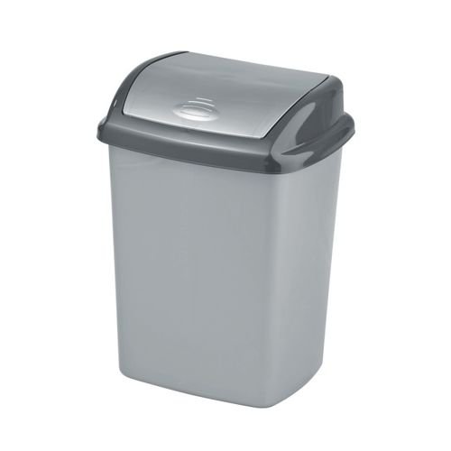 Curver 182980 Dominik Dustbin Polypropylene 46 x 33 x 28 cm (Silber / Graphit) von Curver