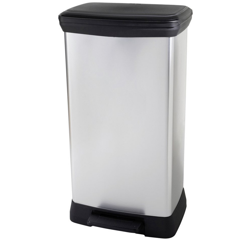 Curver Mülleimer Curver Deco bin metalics 254620 Mülleimer 46 l (B x H x T) 407 x 749 von Curver