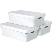 Curver Organizer "INFINITY", (3 St.), Aufbewahrungsbox, stapelbar, je 30 Liter, weiß von Curver