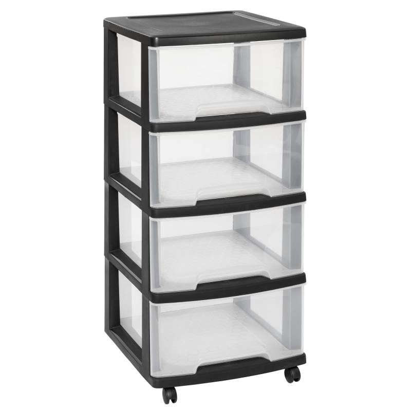 Curver Schubladenturm 'Essentials' auf Rollen mit 4 Schubladen 39 x 86 x 37 cm von Curver