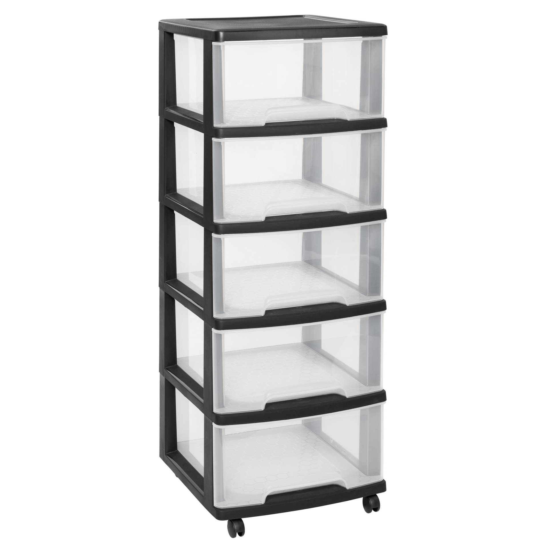 Curver Schubladenturm 'Essentials' auf Rollen mit 5 Schubladen 39 x 105 x 37 cm von Curver