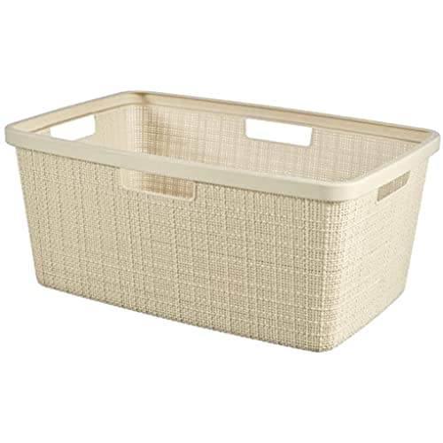 Curver Wäschekorb Jute 46 l, Beige, 70% recycelt von Curver