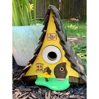 Rustikales Vogelhaus in A-Form/Gartendekoration Aus Den Usa von CurvyBirdies