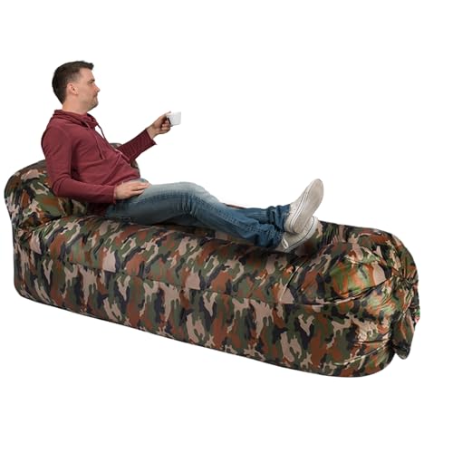 Cushangty Aufblasbare Ruheliege | Luftdichtes Kissen Sofa,Kratzfester Camping Schlafsessel Für Reisen Picknick Und Outdoor von Cushangty