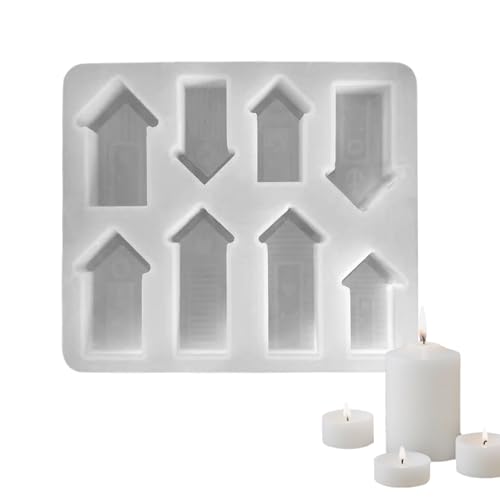 Cushangty Haus Form - Silicone Weihnachts Backformen - 8-Form für Fondant Seife Winterdekoration Handwerksprojekte von Cushangty