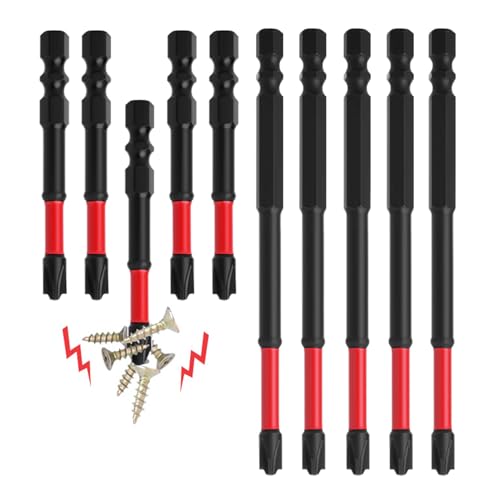 Cushangty Schraubendreher Bitsatz | Magnetische Bits für Schrauben | Robustes Ratschenwerkzeug mit Präzisionsverlängerung Adapter und rutschsicherer Griff für Sanitär Bauarbeiten Elektrogeräte von Cushangty