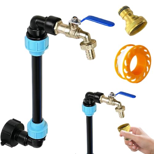 Cushangty Tank-Adapter Für Behälter | 19 mm Gewinde IBC Container Entleerungs Adapter Fitting,Schlauchanschluss Eimer Zubehör Dicht Für Garten Camping Outdoor Bewässerung von Cushangty