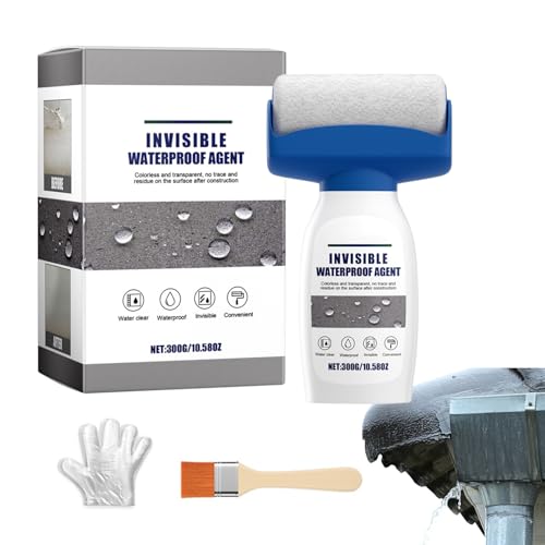 Cushangty Transparente Wasserdichte Beschichtung,Haftspray Für Beton | Multifunktionales Reparatur-Set Mit Pinsel & Handschuhen Zur Abdichtung Von Badezimmer, Pool Und Dach von Cushangty