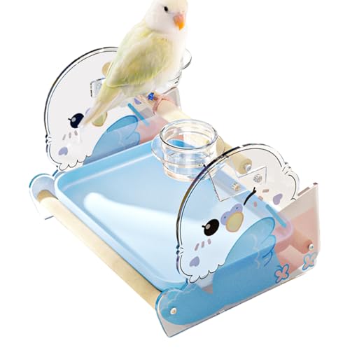 Cushangty Vogel Spielständer - Vogel Stubenreinheit Trainingsständer Schreibtischsitz - Verhaltensformung Haustierzubehör mit Tablett für Nymphensittich, Conure, Sittich und Kanarienvogel von Cushangty
