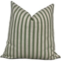 Lisa Fine Lee Stripe Grün Kissenbezug Doppelseitig von CushiDesignsCo