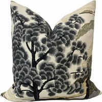 Thibaut Daintree Greenwood Collection Grauer Kissenbezug Doppelseitig von CushiDesignsCo