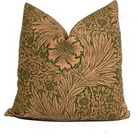 William Morris & Co - Ben Pentreath "Marigold' Olive/Pink Queen Square Stoffkollektion Kissenbezug Doppelseitig von CushiDesignsCo