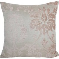 Traditionelle Kissenbezüge Beige Mit Verblasstem Metallic Pink Blumen Design - Für Zuhause Büro Sofa Couch Schlafzimmer 18x18" 45x45cm von CushionCoverShop