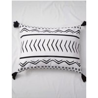 Geometrisch Gemustertes Tassel Rechteckiges Kissen & Innenkissen Inkl von CushionKapersUK