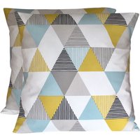 2 X Clarke & Brio Mineral Blue Kissenhüllen 16 Zoll 18 20 22 24 von CushionsToYou