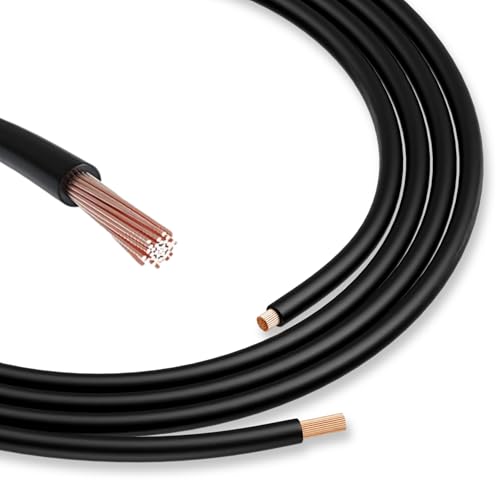 CusoTec 2 Meter H07V-K 16 mm² schwarz oder rot I Verdrahtungsleitung Aderleitung flexibel I Litze 16mm2 I Einzelader feindrätig I Zählerschrank I Kabel eindrähtig für Schaltschrank Boot (Schwarz) von CusoTec