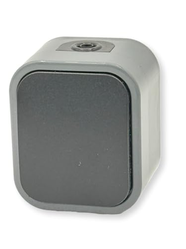 CusoTec Aufputz Feuchtraum Steckdose Schalter Kombinationen mit Deckel IP54 Robust (Aus/Wechselschalter) von CusoTec