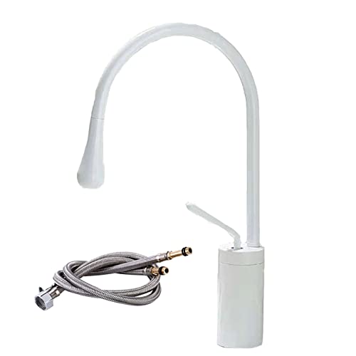Badarmatur Messing Einlochband Wasserversorgungsschläuche 360-Grad-Drehung Waschbecken Wasserhahn Hohe Mischbatterie Einhand Modern-Schwarz-B:45X21X5CM Badezimmer-Hardware (Color : White, Size : A:3 Badarmatur Messing Einlochband Wasserversorgungsschläuche 360-Grad-Drehung Waschbecken Wasserhahn Hohe Mischbatterie Einhand Modern-Schwarz-B:45X21X5CM Badezimmer-Hardware (Color : White, Size : A:3 von Cusstally