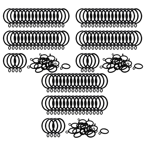 Cusstally 120 Stück Gardinenringe Metall mit 38 mm Innendurchmesser, Gardinenringe mit Ösen – Schwarz Cusstally 120 Stück Gardinenringe Metall mit 38 mm Innendurchmesser, Gardinenringe mit Ösen – Schwarz von Cusstally