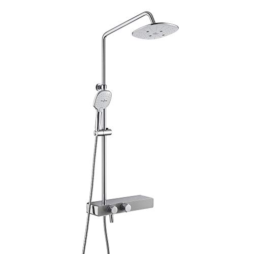 Cusstally Badezimmer-Duscharmatur-Set, 3-Funktions-Duscharmatur im Badezimmer, 3-Funktions-Handbrause, Wasserhahn-Mischer for die Wandmontage, Wasserfall-Massage-Großduschen-Set Badezimmer-Hardware Cusstally Badezimmer-Duscharmatur-Set, 3-Funktions-Duscharmatur im Badezimmer, 3-Funktions-Handbrause, Wasserhahn-Mischer for die Wandmontage, Wasserfall-Massage-Großduschen-Set Badezimmer-Hardware von Cusstally