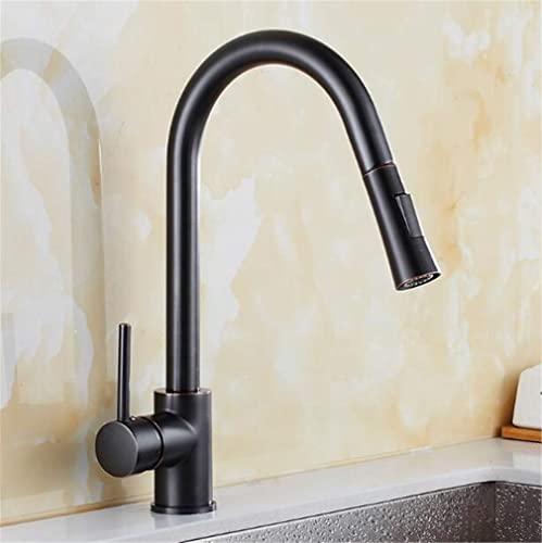 Cusstally Wasserhähne,Küchenarmatur Ausziehbarer Sprühkopf Küchenmischer Deckmontage Küchenspüle Wasserhahn Kran Kalt Warmwasser 360 Swivel Single Handle/Schwarz Badezimmer-Hardware (Color : Nero) Cusstally Wasserhähne,Küchenarmatur Ausziehbarer Sprühkopf Küchenmischer Deckmontage Küchenspüle Wasserhahn Kran Kalt Warmwasser 360 Swivel Single Handle/Schwarz Badezimmer-Hardware (Color : Nero) von Cusstally