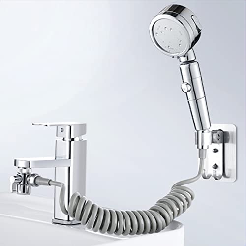 Waschbecken-Schlauch-Sprühaufsatz for Badewannen-Wasserhahn-Duschschlauch-Set Becken-Handbrause-Set mit drei Modi for Shampoonieren und Reinigen von Toiletten, Chrom B Badezimmer-Hardware ( Color : Ch Waschbecken-Schlauch-Sprühaufsatz for Badewannen-Wasserhahn-Duschschlauch-Set Becken-Handbrause-Set mit drei Modi for Shampoonieren und Reinigen von Toiletten, Chrom B Badezimmer-Hardware ( Color : Ch von Cusstally