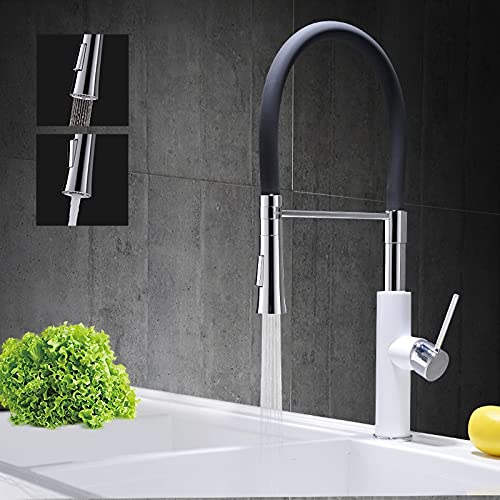 Wasserhähne, Chrom-Messing-Spülbecken-Wasserhahn Pull-Down-Sprüher Gummi-Design Badezimmer Küche Warm- und Kaltwasser-Mischbatterie Badezimmer-Hardware Wasserhähne, Chrom-Messing-Spülbecken-Wasserhahn Pull-Down-Sprüher Gummi-Design Badezimmer Küche Warm- und Kaltwasser-Mischbatterie Badezimmer-Hardware von Cusstally