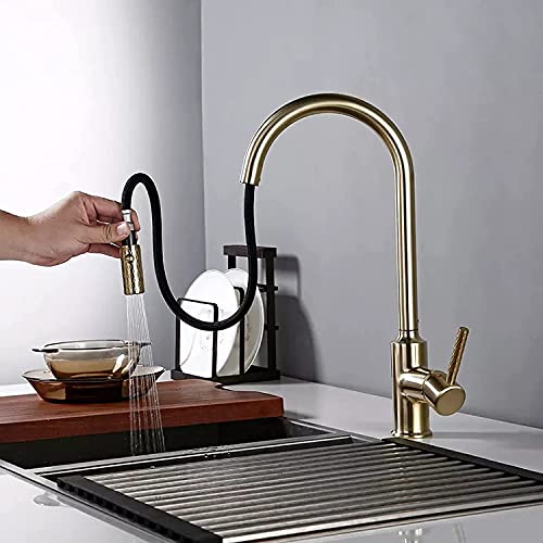 Wasserhähne, Wasserhahn Auf der Bühne Wasserhahn Gebürstet Golden 360 Swivelpull Out Küchenarmatur Heißes und Kaltes Wasser Runde Einloch-Spülbecken-Mischbatterie Badezimmer-Hardware Wasserhähne, Wasserhahn Auf der Bühne Wasserhahn Gebürstet Golden 360 Swivelpull Out Küchenarmatur Heißes und Kaltes Wasser Runde Einloch-Spülbecken-Mischbatterie Badezimmer-Hardware von Cusstally