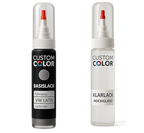 Lackstift für VW VOLKSWAGEN LA7W LACKSTIFT Reparatur Set Autolack 2x20ml von Custom Color