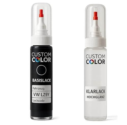 Lackstift für VW VOLKSWAGEN LZ9Y LACKSTIFT Reparatur Set Autolack 2x20ml von Custom Color